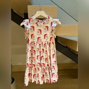 Pink Chicken Festive Print Dress